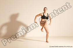 Underwear Martial art Woman White Moving poses Average long colored Dynamic poses Academic